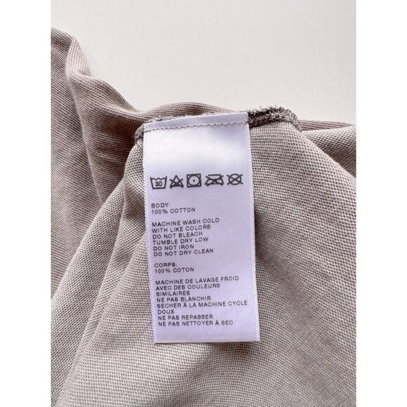 COTTON CITIZEN Vintage Taupe Grey Cotton Scoop Neck Raglan T-Shirt Top, Size S - Picture 11 of 12